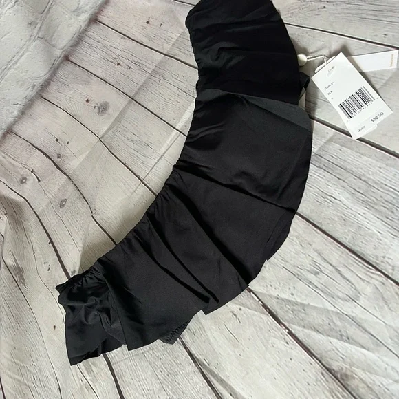 TRINA TURK BIKINI SET - OFF THE SHOULDER RUFFLE BANDEAU & SIDE SHIRRED H… - Picture 5 of 10